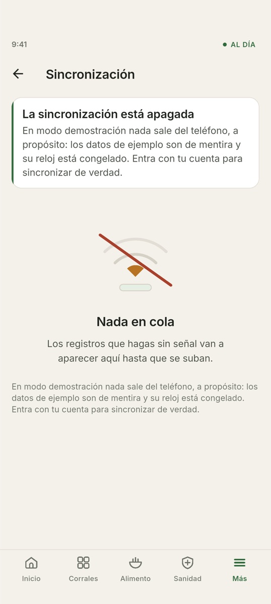 Hof-Hub — la cola de sincronización