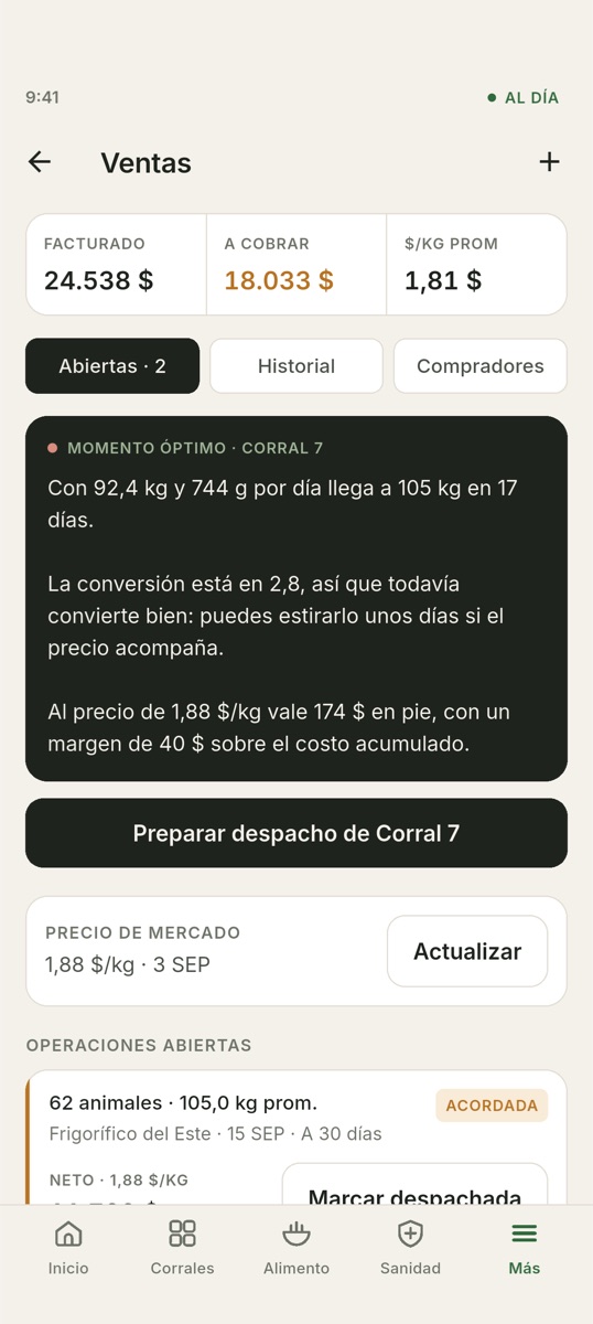 Hof-Hub — Ventas